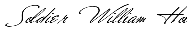 Soldier William Holmes font preview